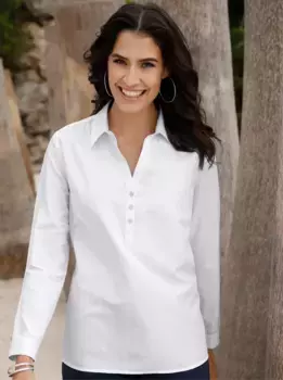 Блузка-рубашка Classic Basics, белый