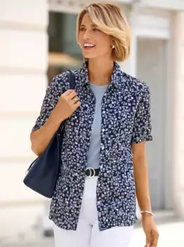 Блузка-рубашка Classic Basics, синий