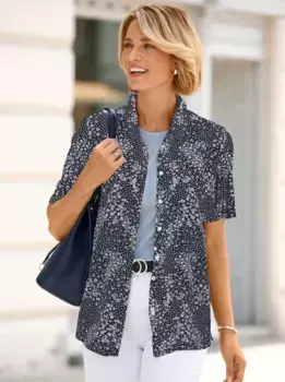 Блузка-рубашка Classic Basics, синий