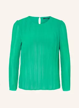 Блузка рубашка Comma, зеленый