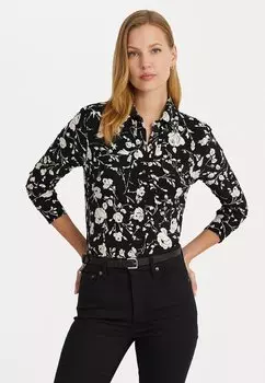 Блузка-рубашка CORWIN LONG SLEEVE Lauren Ralph Lauren, цвет black/cream