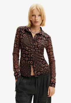 Блузка-рубашка Desigual, цвет black