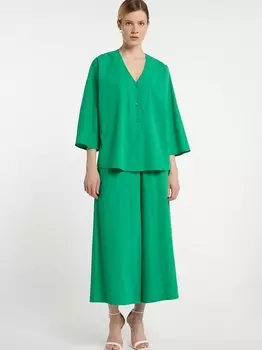 Блузка-Рубашка Dreimaster, зеленый