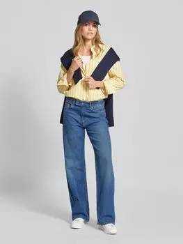 Блузка-рубашка Easy Fit с пуговицами спереди Tommy Hilfiger, желтый