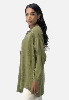 Блузка-рубашка Elara, оливковый