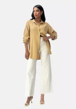 Блузка-рубашка Elara, светло-коричневый