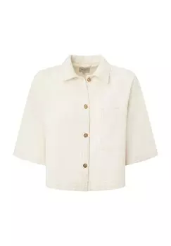 Блузка-рубашка "Elle", рукав 3/4, воротник блузка, женская Pepe Jeans, цвет Canvas White