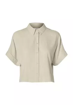 Блузка-рубашка Фивия, содержание лен, воротник блузки, женская SELECTED FEMME, цвет Sandshell