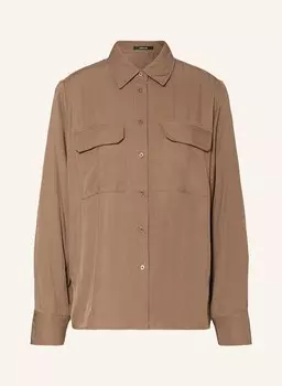 Блузка-рубашка флара OPUS, коричневый