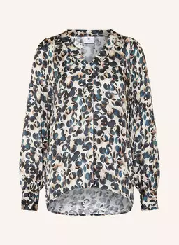 Блузка-Рубашка флора из атласа Desoto, бежевый