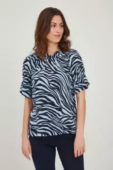 Блузка-рубашка Fransa " Fransa FRAlzebra", цвет Blue Animal Mi