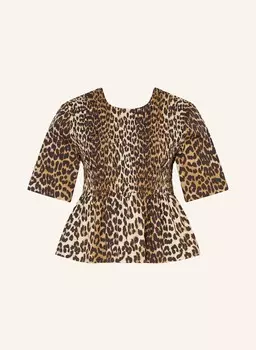 Блузка-Рубашка Ganni, коричневый