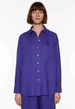 Блузка-рубашка GINGHAM OYSHO, цвет royal blue