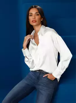 Блузка-рубашка Heine, цвет Ecru