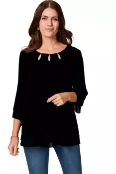 Блузка-рубашка HERMANN LANGE Collection "Блузка-блузка HERMANN LANGE Collection Кати", черный