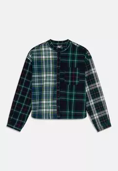 Блузка-рубашка HOLIDAY PLAID TOP GIRLS GAP, цвет cocktail navy