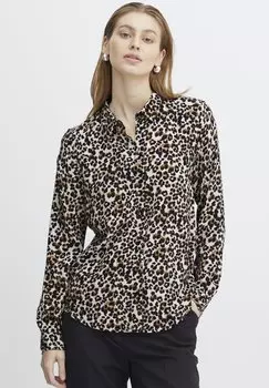 Блузка-рубашка IHELIMA ICHI, цвет leo mix