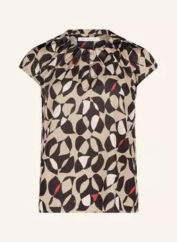 Блузка-Рубашка из атласа Betty&Co, коричневый