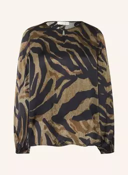 Блузка-Рубашка из атласа Catnoir, коричневый