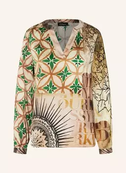 Блузка-Рубашка из атласа Grace, коричневый