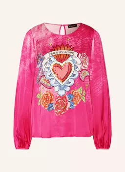 Блузка-Рубашка из атласа Grace, розовый