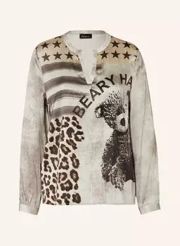 Блузка-Рубашка из атласа Grace, серый