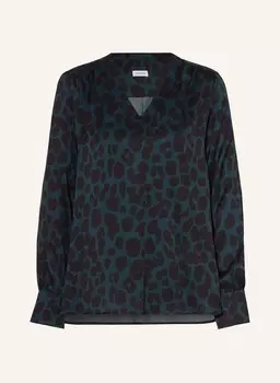 Блузка-Рубашка из атласа Seidensticker, синий