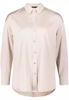 Блузка-Рубашка из атласа Zero, бежевый