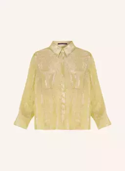 Блузка-рубашка из блестящей пряжи Luisa Cerano, желтый