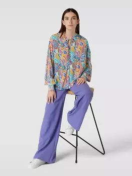 Блузка-рубашка из чистой вискозы с узором пейсли Princess Goes Hollywood, синий