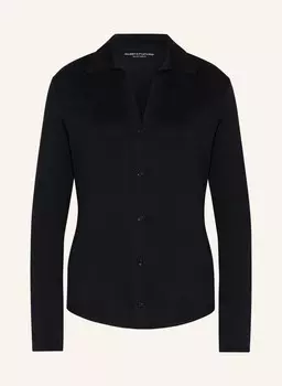 Блузка-рубашка из джерси MAJESTIC FILATURES, темно-синий