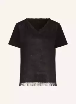 Блузка-рубашка из разных материалов Marc Cain, черный