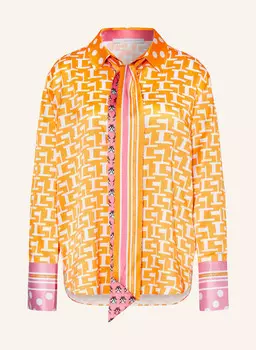 Блузка-Рубашка из шелка со съемным галстуком. Herzen'S Angelegenheit, оранжевый