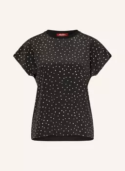 Блузка-Рубашка из смеси материалов с шелком Max Mara Studio, черный