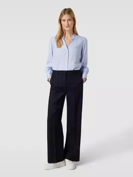 Блузка-рубашка из вискозы с рюшами Zero, белый