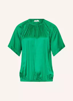 Блузка рубашка кассив из атласа Inwear, зеленый