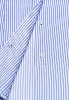 Блузка-рубашка Kelchkragen Vincenzo Boretti, бело-синяя