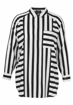 Блузка-рубашка KLASSISCHE MIT ALLOVERMUSTER frapp, цвет schwarz