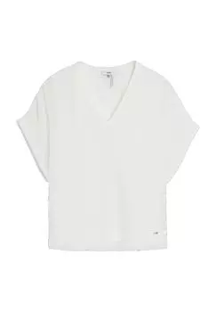 Блузка-рубашка, короткий рукав, V-образный вырез, для женщин CINQUE