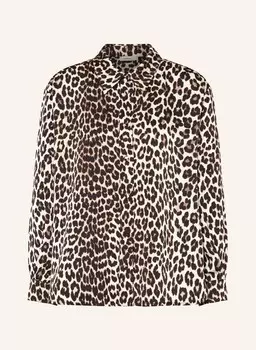 Блузка-рубашка латоя SUNCOO, экрю/черный/коричневый