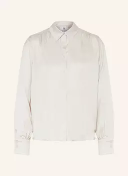 Блузка-Рубашка Лена из атласа Desoto, серебряный