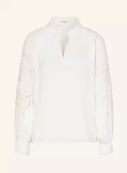 Блузка-рубашка lory с дырочным кружевом SUNCOO, белый