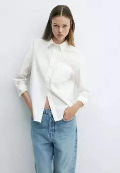 Блузка-рубашка MARBLE Mango, цвет off white