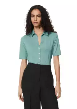 Блузка-рубашка Marc O'Polo "из LENZING ECOVERO", зеленый