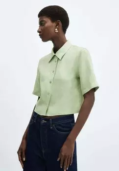 Блузка-рубашка MIA-W Mango, цвет vert pastel