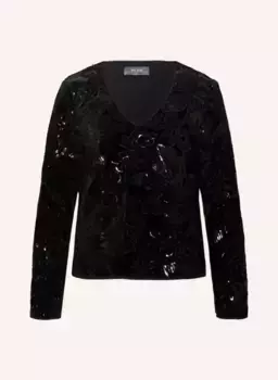 Блузка-рубашка ммальфи с пайетками Mos Mosh, черный
