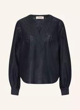 Блузка рубашка mmyen sina из ажурного кружева Mos Mosh, синий