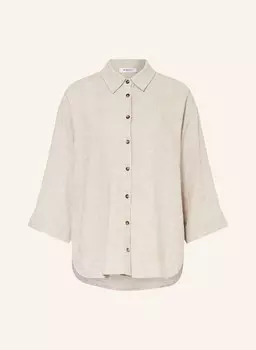 Блузка-Рубашка mschjovene ginia из льна с рукавами 3/4 Msch Copenhagen, бежевый