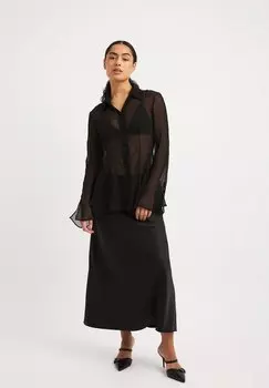 Блузка-рубашка NA-KD, цвет black