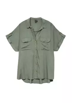Блузка-рубашка, нагрудные карманы, женская VERO MODA, цвет 224196 Laurel Wre